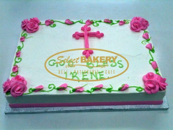 Baptism Cake – Rectangular Cross 362