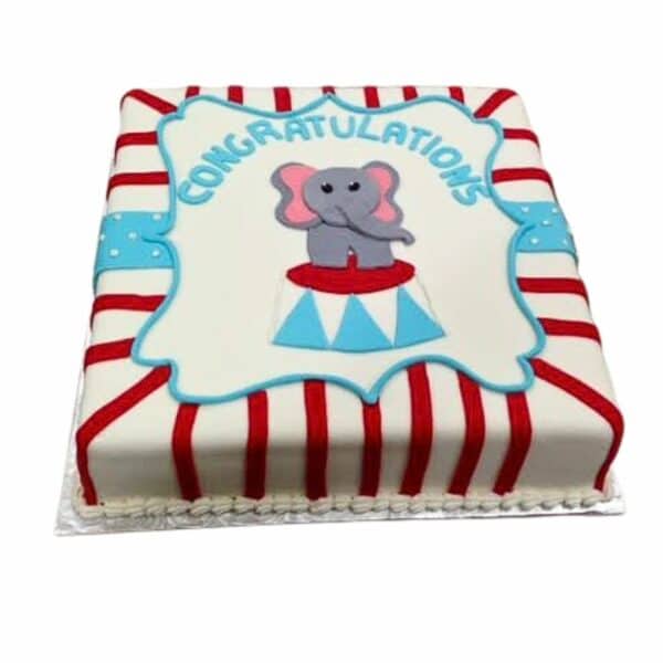Baptism Cake Elephant 496